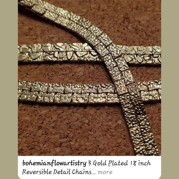 Gold Plated 18 inch Reversible Detail Chains - Picture 4 of 4
